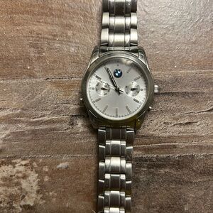 BMW Men's Stainless Steel Watch with Silver Dial and Bracelet